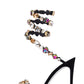Rhinestones-Embellished Snake Wrap Stiletto Sandals - Multicolor