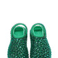 Rhinestone-Embellished Rubber Sling Back Slip On Platform Clogs