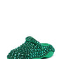 Rhinestone-Embellished Rubber Sling Back Slip On Platform Clogs