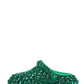 Rhinestone-Embellished Rubber Sling Back Slip On Platform Clogs