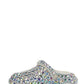 Rhinestone-Embellished Rubber Sling Back Slip On Platform Clogs