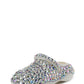 Rhinestone-Embellished Rubber Sling Back Slip On Platform Clogs