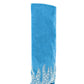 Suede Folded Crystal Knee High Pointed Toe Block Heel Long Boots - Blue