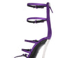 Strappy Buckled Satin Pointed Toe Stiletto Heeled Sandals - Purple