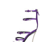 Strappy Buckled Satin Pointed Toe Stiletto Heeled Sandals - Purple