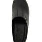 Faux Leather Sling Back Slip On Curved Platform Clogs - Black