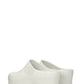 Faux Leather Sling Back Slip On Curved Platform Clogs - White