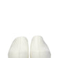 Faux Leather Sling Back Slip On Curved Platform Clogs - White