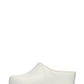 Faux Leather Sling Back Slip On Curved Platform Clogs - White