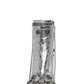 Metallic Pointed Toe Ankle Stiletto Boots With Studs And Pin Buckle Strap Details - Silver