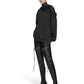 Pointed Toe Over-The-Knee Stiletto Boots With Studs And Pin Buckle Strap Details - Black