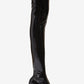 Patent Pointed Toe Over-The-Knee Morso Heeled Boots - Black