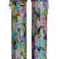 Multicolored Printed Padlock Detail Folded Wedge Heel Knee High Long Chunky Biker Boots