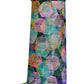 Multicolored Printed Padlock Detail Folded Wedge Heel Knee High Long Chunky Biker Boots