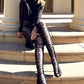 Black Suede Lace Up Peep Toe Thigh High Boots