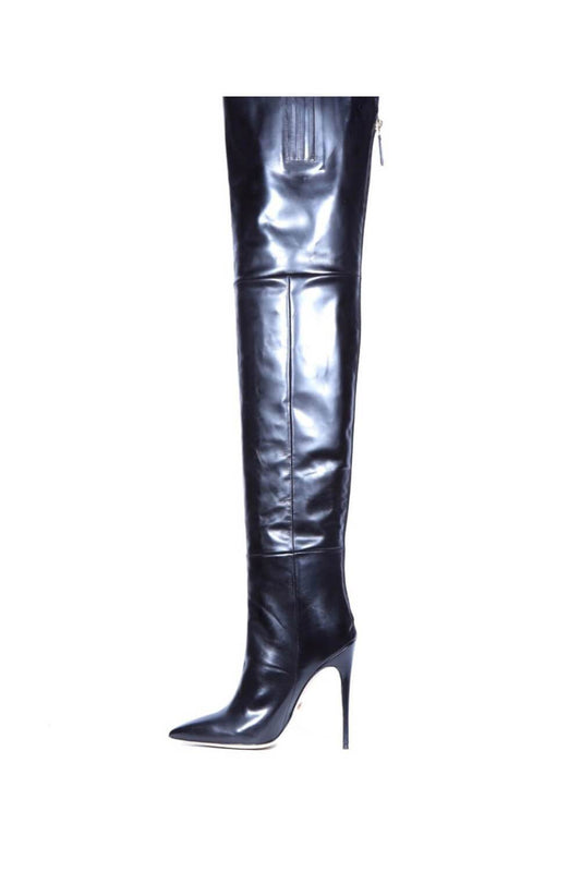 Black Over The Knee Stiletto Boots