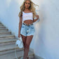White Lace Up Sculptured Block Heels