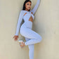 White Lace Up Sculptured Block Heels