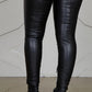 Black Faux Leather Flat Chunky Over The Knee Thigh High Boots