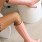 Faux Croc Print Block Heel Mid Calf Knee High Boots - Pink
