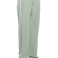 High-Waisted Pointed Toe Stiletto Heel Track Pant Boot With Side Stripes - Sage Green