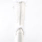 Faux Fur Lace-Up Knee High Chunky Platform Boots - White