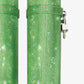 Gem Embellished Diamante Padlock Detail Folded Biker Knee High Boots - Green
