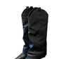 Studded Fold Over Mid-Calf Snip Toe Block Heel Western Boots - Black