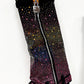 Rhinestone Embellished Denim Padlock Detail Folded Wedge Heel Knee High Boots - Rainbow