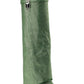 Gem Embellished Diamante Padlock Detail Folded Knee High Wedge Boots - Green