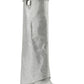Gem Embellished Diamante Padlock Detail Folded Knee High Wedge Boots - Silver