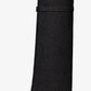 Raffia Padlock Detail Folded Wedge Heel Knee High Boots - Black