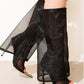 Mesh Fold Over Knee High Stiletto Heeled Pointy Boots