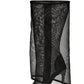 Mesh Fold Over Knee High Stiletto Heeled Pointy Boots