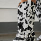 Cow Buckle Strap Detail Mid-Calf Western Boots - Black