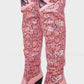Pink Metallic And Snake Thigh High Western Block Heeled Boots
