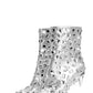 Rhinestone Embellished Pointed Toe Morso Heeled Ankle Boots - Silver