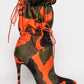 Camouflage Toggle Pointed Stiletto Heeled Boots