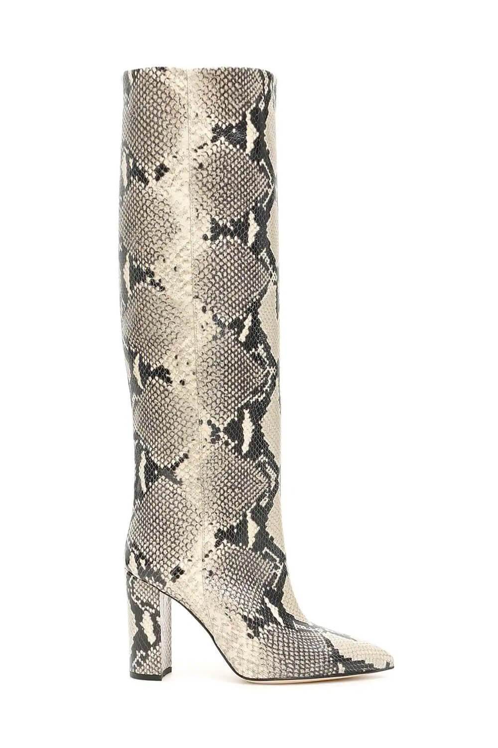 Python Effect Knee High Boots