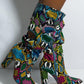 Multi-Colored Python Print Ruched Knee High Boots (4308210122811)