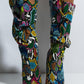 Multi-Colored Python Print Ruched Knee High Boots (4308210122811)