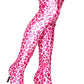 Pink Leopardsatin Pointed Toe Thigh High Boots